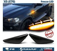 Frecce LED Dinamiche Sequenziali per BMW X5 E70 06-13 CANBUS Omologate Nere