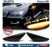 Frecce LED Dinamiche Sequenziali per BMW X6 E71 08-14 CANBUS Omologate Nere