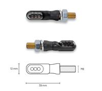 Frecce Led FR01 Lente Fumè TAAC Moto