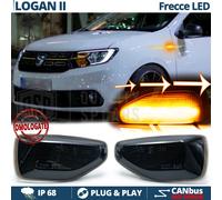 FRECCE LED Sequenziali per Dacia LOGAN 2 Dinamiche NERE CANbus Plug & Play