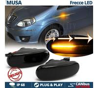 Frecce LED Sequenziali per Lancia Musa DINAMICHE Laterali Nere CANBUS Omologate