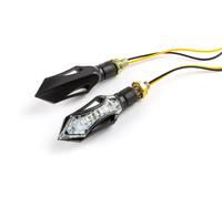 Indicatori Str8 LED Sequenziali Sakado Nero Trasparente con Omologazione