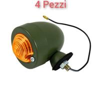 FRECCE MOTO BULLET FANALINO VERDE MILITARE LENTE ARANCIO AUTO MOTO CUSTOM 4PEZZI