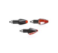 FRECCE MOTO COPPIA INDICATORI DI DIREZIONE NERO TRASPARENTE CHAFT OMOLOGATE