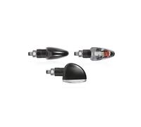 FRECCE MOTO COPPIA INDICATORI DI DIREZIONE NERO TRASPARENTE CHAFT OMOLOGATE