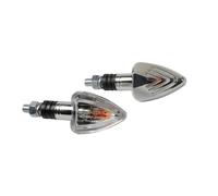 Frecce Moto Cromate Alogene Omologate 21W Coppia Universali Lente Bianca Arancio