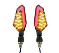 Frecce Moto DC 12V Luci di segnale di riga di giù motociclistico Lampada posteriore LAMPAGGIO ANTERNO Accessori for le lampeggiatori di motociclette 2pcs/set Frecce Led Moto (Color : Yellow and Red)