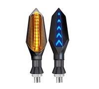 Frecce Moto,Freccia Moto Segnali Direzione FLASSHER RELAY Arrow Signals Light Motorcycle(Black Blue,2pcs)