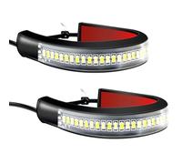 Frecce Moto, Freccie Moto 2 pezzi di indicatori di direzione universali Uso adatto per forcella ad anello, lampeggianti, luci di svolta e luci diurne Uso adatto per moto, ambra bianca, accessori Uso a