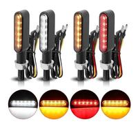 Frecce Moto Omologate,Frecce Led Moto Luce di direzione Uso adatto per moto, 12 V, spia di direzione Uso adatto per scooter, moto da cross, cruiser, racer, fanale posteriore laterale.(2pcs White 2pcs