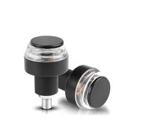 frecce moto Per Manubrio Da 22 Mm Segnale Di Presa Ambrato Lampada Lampeggiante Indicatori Direzione Per Indicatore Di Direzione Del Manubrio Della Motocicletta mini moto(2pcs Amber White)
