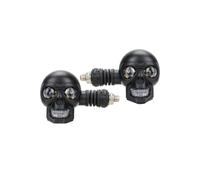 frecce moto Per Racer 2 Pezzi Doppio Colore Moto A Forma Di Teschio Impermeabile Fendinebbia Fari Ausiliari ATV Scooter Guida Riflettore mini moto(2pcs White Yellow)