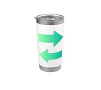 Frecce opposte Bicchiere termico in acciaio inox doppia parete