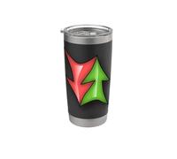 Frecce opposte Bicchiere termico in acciaio inox doppia parete