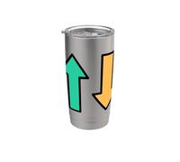 Frecce opposte Bicchiere termico in acciaio inox doppia parete
