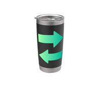 Frecce opposte Bicchiere termico in acciaio inox doppia parete