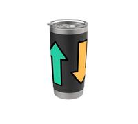 Frecce opposte Bicchiere termico in acciaio inox doppia parete