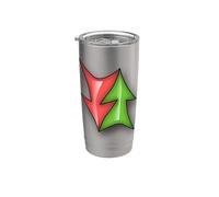 Frecce opposte Bicchiere termico in acciaio inox doppia parete