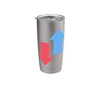 Frecce opposte Bicchiere termico in acciaio inox doppia parete