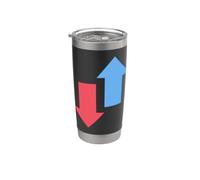 Frecce opposte Bicchiere termico in acciaio inox doppia parete