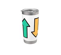 Frecce opposte Bicchiere termico in acciaio inox doppia parete