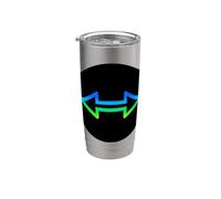 Frecce opposte Bicchiere termico in acciaio inox doppia parete