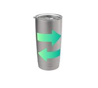 Frecce opposte Bicchiere termico in acciaio inox doppia parete