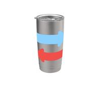 Frecce opposte Bicchiere termico in acciaio inox doppia parete