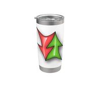 Frecce opposte Bicchiere termico in acciaio inox doppia parete