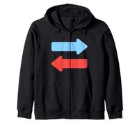 Frecce opposte Felpa con Cappuccio