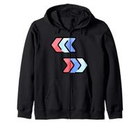 Frecce opposte Felpa con Cappuccio