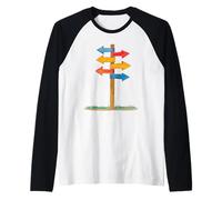 Frecce opposte Maglia con Maniche Raglan