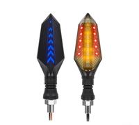 Frecce per moto LED Sequenziali 12V ABS Nero Frecce per moto(Red) | Design sequenziale laterale, per stile , alta visibilità stradale, guscio nero, lente PC trasparente
