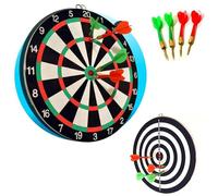 FRECCETTE DART GAME GIOCO TIRASSEGNO DARDO BERSAGLIO REVERSIBILE 29 CM 4 FRECCE