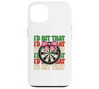 Freccette Dartboard Dart Girl Mom Coquette Bow I'd Hit That Custodia per iPhone 13