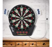 Freccette elettroniche con tabellone segnapunti per 16 giocatori, 4 display LCD, 12 freccette morbide e 100 punte di ricambio per freccette club e feste