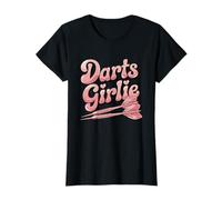 Freccette Girlie Carino Pink Dart Player Estetica Maglietta