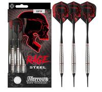 Freccette Harrows Rage stile tungsteno | Set di freccette con punta morbida con custodia per il trasporto | 18g e 20g | Include alberi Speedline e alette Rage da 100 micron (20g)