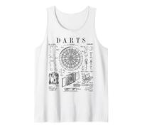 Freccette Player Dartboard Lancio Sport Vintage Brevetto Stampa Canotta