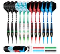 Freccette Professionali Punta Plastica,Set Di 12 Freccette Morbide per Bersaglio