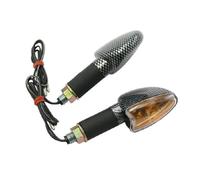 BCR Freccia ARROW. Coppia di frecce moto. Freccia moto look carbonio. Frecce moto piccole con lente trasparente. Coppia frecce moto omologate modello ARROW. Indicatori direzione moto 85x28mm.