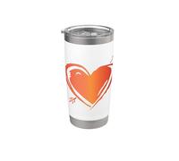 Freccia attraverso il cuore carino San Valentino amore Bicchiere termico in acciaio inox doppia parete