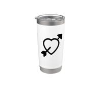 Freccia attraverso il cuore Costume Bicchiere termico in acciaio inox doppia parete