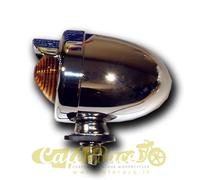 Freccia Bullet con visiera lente ambra acciaio cromato con visiera