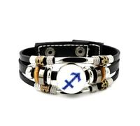 Freccia Del Sagittario Astronomia Entanglement Quantistico Bracciale Regolabile In Pelle Intrecciata A Strati, Bracciale Etnico Fatto A Mano, Accessorio Dell'Amicizia Regalo Di Compleanno Natale