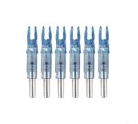 Freccia illuminata a LED da 6,2 mm, in fibra di vetro e carbonio, per pratica di caccia all'aperto, installazione rapida, 6 pezzi colori assortiti (blu)