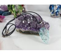 freccia indiani ossidiana blu minerale pietra amuleto ciondolo pendente cristal