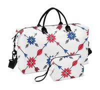Freccia Motivo Floreale Blu Decorativo Carry On Weekend Bag Sport Training Bag con Toiletry Bag per Viaggi di Lavoro Grande Capacità bolso para en Avion