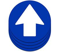 Freccia multiuso adesiva | Pack da 4 segnali da 16,5 cm per pavimento, pareti, porte, ecc.