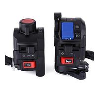 Freccia sinistra e destra per moto 7/8 pollici Manubrio faro Indicatore di direzione Interruttore per clacson Interruttore di arresto avviamento a fascio basso(Black)